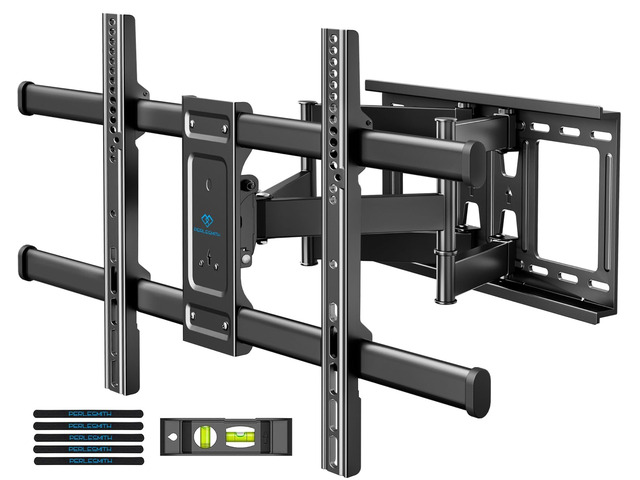 Full Motion TV Wall Mount for 3782 inch TVs up to 132 lbs TV Mount with Dual Articulating Arms with Tilt and Extension, Fits 12' 16' Studs, Max...