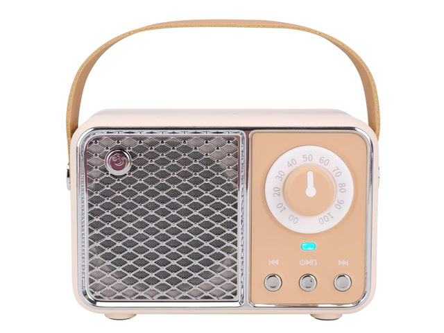 Retro Bluetooth Speaker,Vintage Decor,Wireless Beige Gift Old Fashion Cute Style for Kitchen Desk Bedroom Office Party Outdoor Kawaii Accessories