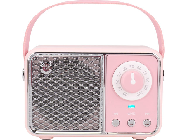 Kawaii Room Decor, Retro Bluetooth Speaker,Pink Vintage Gift for Women Teenage Girl Old Fashion Style for Kitchen Desk Bedroom Office Party Outdoor...