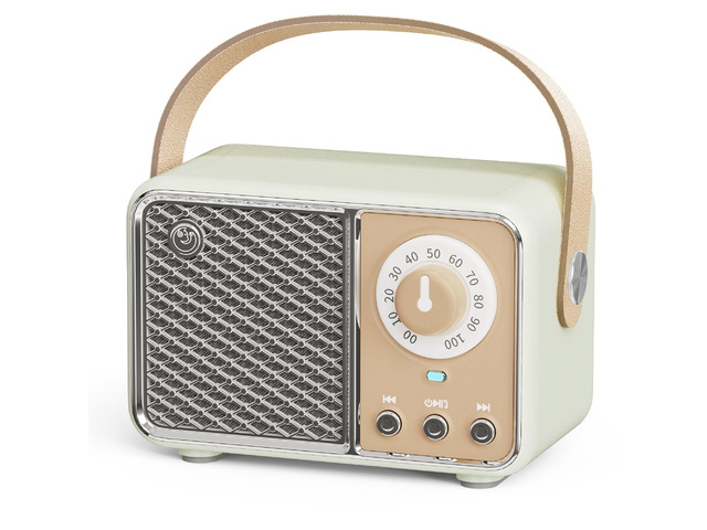 Retro Bluetooth Speaker,Vintage Decor,Wireless Smoke Green
