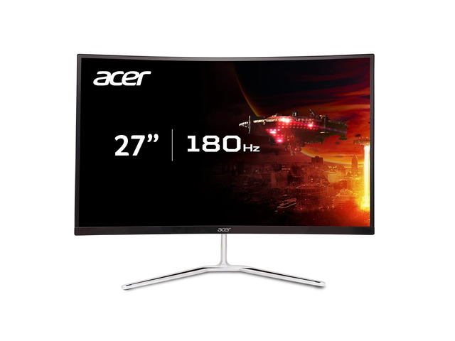 Nitro 27in QHD 2560x1440 Curved 180Hz Gaming Monitor EDA270U Pbmiipx 1ms, AMD FreeSync Premium, 2xHDMI, DisplayPort, 1500R Curve, Speaker, VESA...