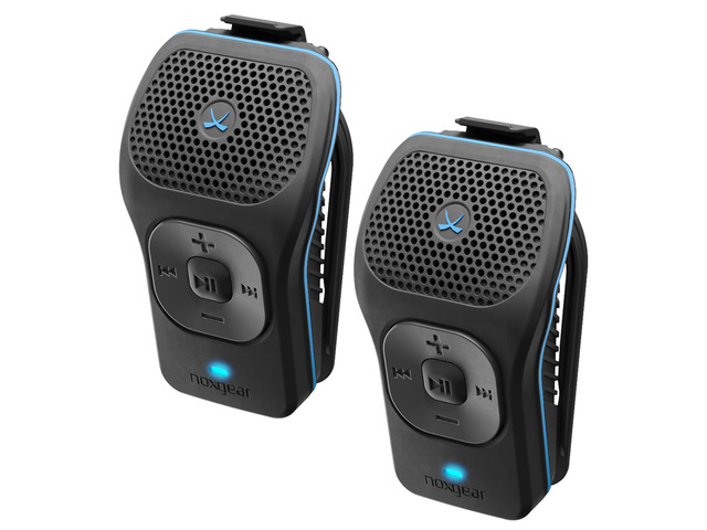 39g Wearable Bluetooth Speaker, Mini Clip-On, 2 Pack, Black Small Magnetic Clip-On Bluetooth Speaker, IPX7 Waterproof, 15 Hour Battery, Open-Ear...