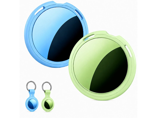 2 Pack Tracker Tags Finder Apple Find My MFi Certified Waterproof iOS Only Bluetooth Air Smart Tags Item Finder Locator Worldwide Tracking for Key...