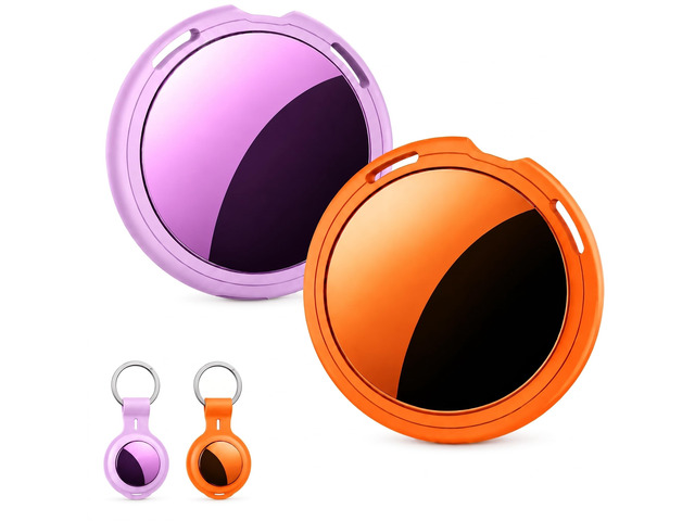 2 Pack Tracker Tags Finder Apple Find My MFi Certified Waterproof iOS Only Bluetooth Air Smart Tags Item Finder Locator Worldwide Tracking for Key...