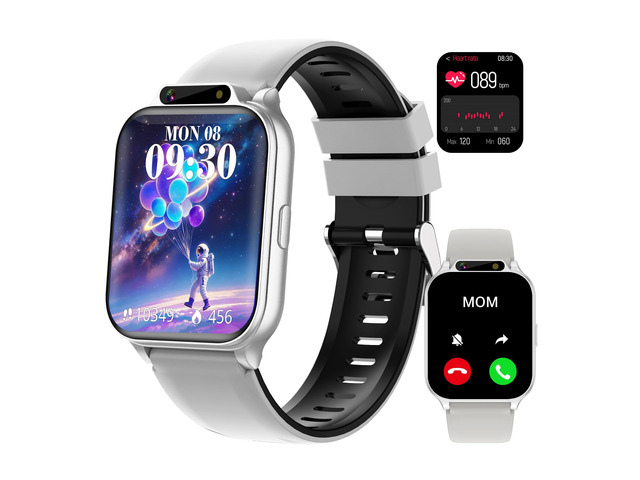 Kids Waterproof Smart Watch Boys with Fitness Tracker Sports Activity Pedometer Heartrate SpO2 Stress Monitor Flashlight APP HD Touch Screen Camera...