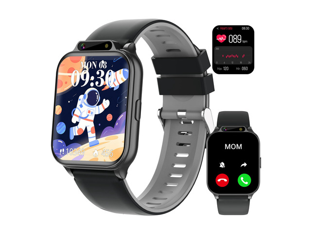 Kids Waterproof Smart Watch with Fitness Tracker Sports Activity Pedometer Heartrate SpO2 Stress Monitor Flashlight APP HD Touch Screen Camera...