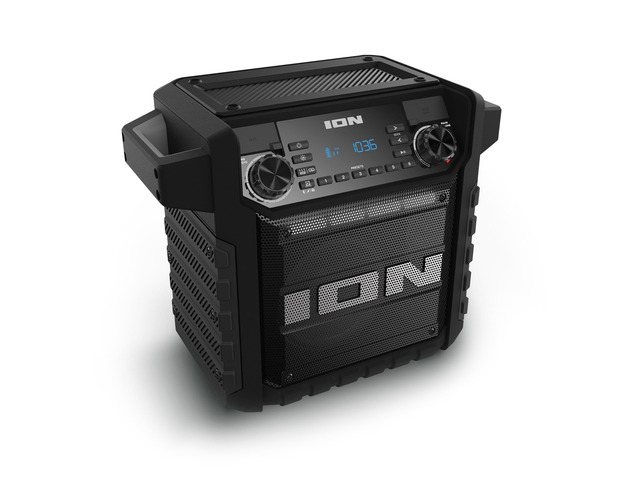 Tailgater Classic Portable Bluetooth Outdoor Speaker, Black Water Resistant, Rechargeable Battery, Radio, USB Charging, Stereo Linking, App...