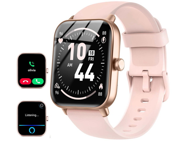 Smart Watch for Women, Bluetooth Calling, Alexa built-in, iOS Android Fitness Tracker, Smartwatch with Heart Rate/Sleep Monitor, Waterproof, 1.8'...