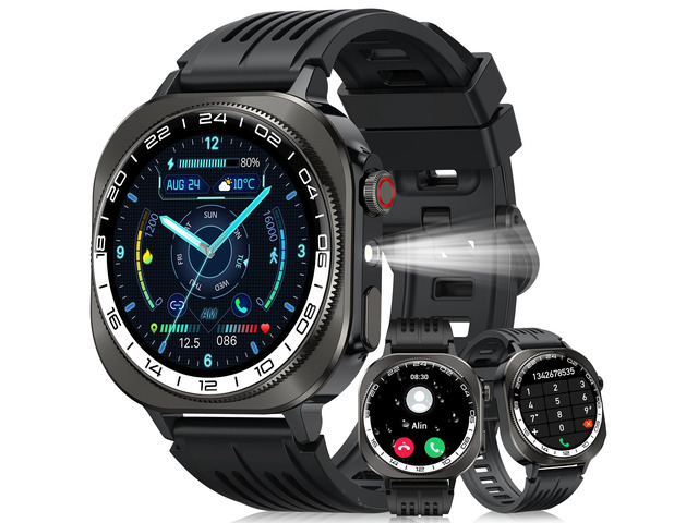 Smart Watch (Answer/Make Call), 1.43' Millitary Smartwatch 60 Days battery 3D-AMOLED, 130+ Sports Fitness Watch, Heart Rate/Sleep Monitor, LED...