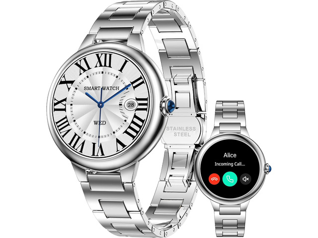 Luxury Smart Watches for Women, 1.19' AMOLED, DA GPT, Answer/Make Call Heart Rate/Blood Pressure/SpO2/Sleep Tracker, AI Watch Face, 107 Sport Modes...