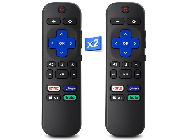 Replacement Remote Control Only for Roku TV2 Pack Compatible for TCL Roku/Hisense Roku/Onn Roku/Sharp Roku/Philips Roku Smart TVs Fully Compatible...