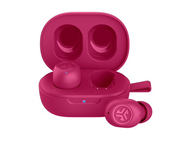 JBuds Mini True Wireless Earbuds, Bluetooth multipoint, hot Pink