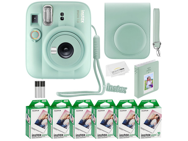 Instax Mini 13 Instant Camera 60 Films & Accessories (Lagoon Green)