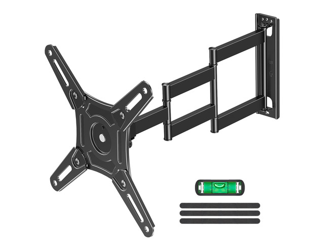 21.7in Long Arm TV Mount for 14-42' TVs Monitors, Max VESA 200x200 Full Motion Swivel & Tilt tv wall mount, Max 44 Lbs Load, sturdy tv mount...
