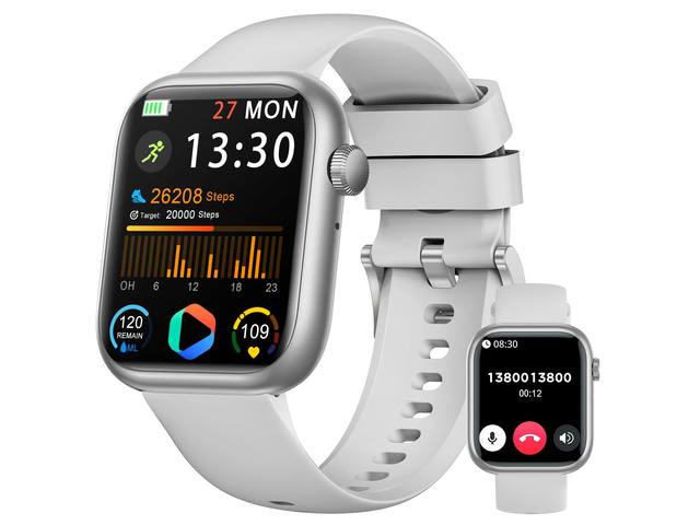 Smart Watch for Men Women(Answer/Make Call), 1.83' Fitness Watch with Heart Rate/Blood Pressure/Blood Oxygen, Pedometer, Sleep Tracker,120+ Sport...