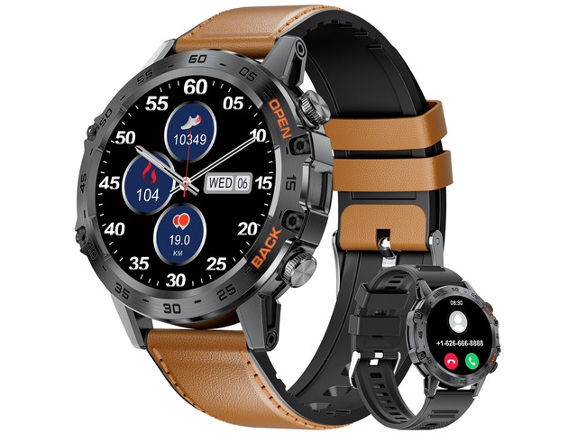 Military Men's Smart Watch (Answer/Dial Calls),100 Sports Modes, 5ATM Waterproof Fitness Watch with Heart Rate/SpO2/Blood Pressure for Android and...