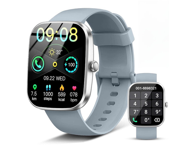 Smart Watch for Men Women, 1.91' Smartwatch(Answer/Make Calls), Fitness Watch with 24/7 Heart Rate/Sleep Monitor//Pedometer/Calories/110+ Sport...