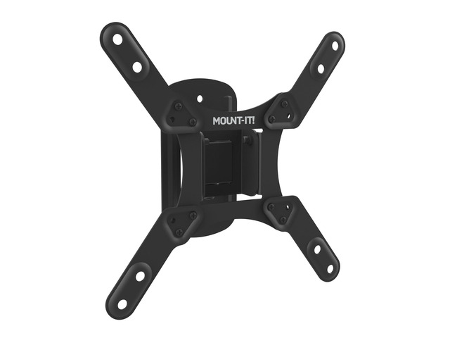 Mount-It Full Motion TV Wall Mount for 17-50 Inch, Steel, 44 lbs, Black Swivel Tilt Articulating Bracket, Monitor Wall Mount, VESA 75x75 to...