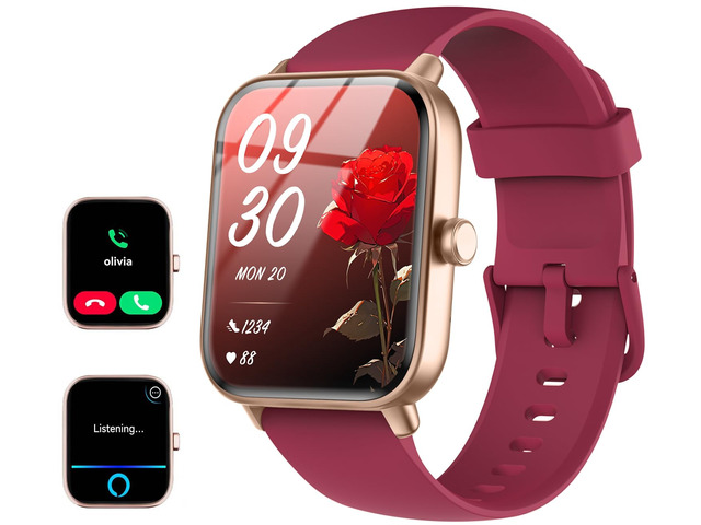 Smart Watch for Women Men, Compatible for iPhone and Android 1.8' Fitness Tracker Watch, Waterproof, Calling, Heart Rate/Sleep Monitor, Alexa,...
