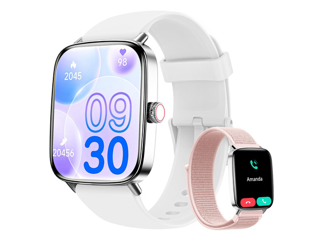 Smart Watch for Women Men, 1.85' HD AMOLED Fitness Tracker (Answer/Call) with 24/7 Heart Rate/Sleep/SpO2 Monitor for iPhone & Android, 120+ Sports...