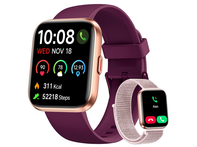 Smart Watch for Women, Answer/Make Calls, Alexa Built-in, 1.85' Touch Screen Fitness Tracker for Android & iPhone, Heart Rate/Sleep/SpO2 Monitor...