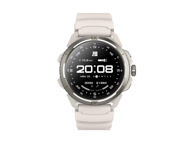 Terra Rugged Smartwatch with Dual-Band GPS Off White 1.48 AMOLED Display, Offline Maps, VITA AI, AI Coach, Readiness Score, 5ATM, 14-Day Battery