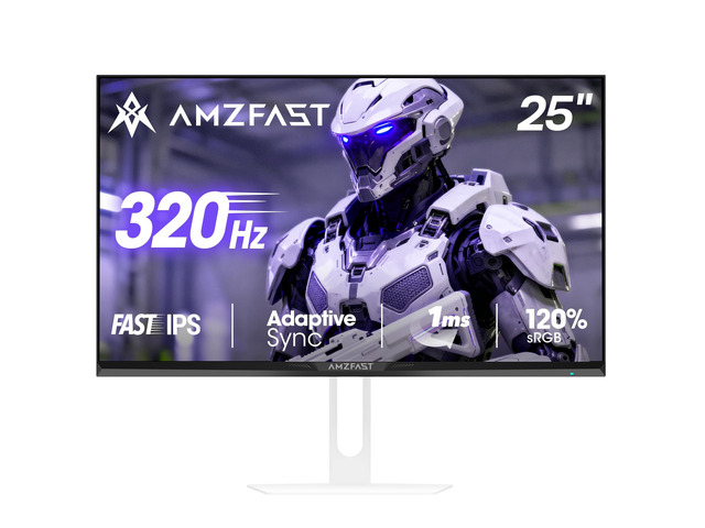 25 Inch White Gaming Monitor 320Hz/300Hz/240Hz, FHD 1080P 1ms Fast IPS Monitor, Exchange (DP Cable) TÜV Rheinland Eye Care AI Crosshair, Night...