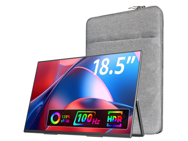 Portable Monitor for Laptop, IPS USB-C HDMI Travel Second Monitor for MacBook Pro Air, PC, PS5, Xbox, Portable Second Screen, Built-in Kickstand,...