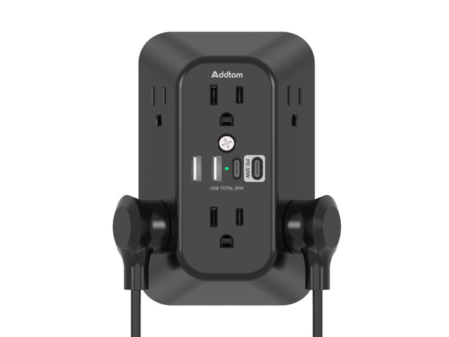 6-Outlet Extender Surge Protector, Multi Plug Wall Outlet with 4 USB Wall Charger(PD 30W), Plug Extension Outlet with 1800J, Outlet Splitter Power...