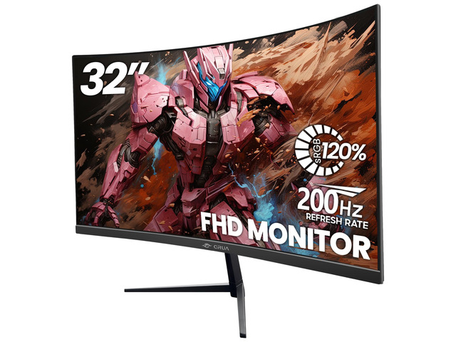 32' FHD 200Hz Curved Gaming Monitor, 1800R, AMD FreeSync, Black VA Screen, 120%sRGB Color, Blue Light Filter, HDMI/DP and Wall Mount Setup For PC...