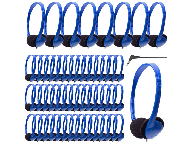 Kids Headphones Bulk 100 Pack for School Classroom Student Children Toddler Boys Girls Teen and Adults, Wholesale Wired Computer Earphones Class...
