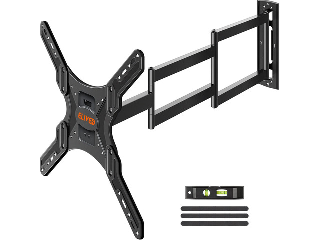29.5in Long Arm TV Wall Mount for 26-60' TVs, VESA 400x400, 77 Lbs Full motion tv mount, swivel & tilt function, durable tv mount bracket,...