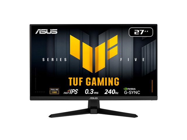 TUF VG279QM5A 27 Inch 1080p 240Hz Fast IPS G-SYNC Gaming Monitor ELMB Sync, 0.3ms, FreeSync Premium, Variable Overdrive, 99% sRGB, HDMI, DisplayPort