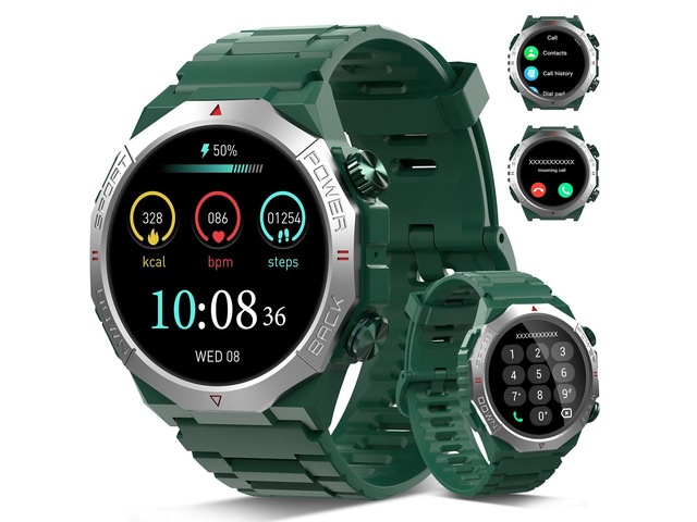 Smart Watch for Men (Answer/Make Calls), Rugged Men's Military Smartwatch, 1.39' HD Fitness Tracker with Heart Rate/Sleep/Step Monitor, 110+ Sport...
