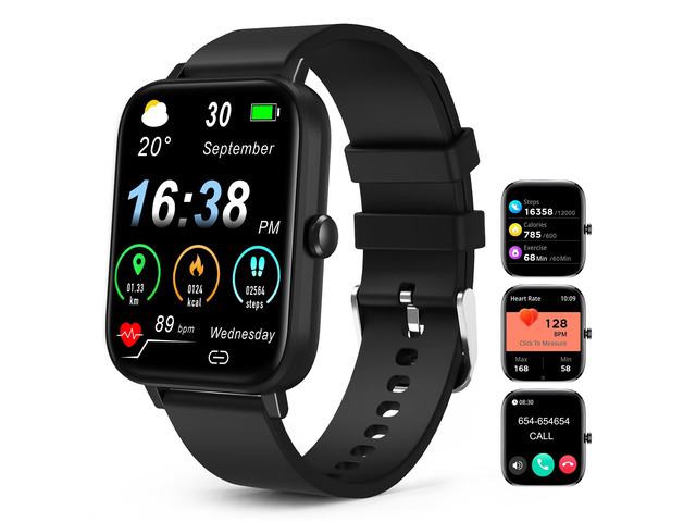 Smart Watch for Men - Bluetooth Call, Fitness Tracker, Heart Rate & Sleep Monitor, 1.83' HD Touch Screen Smartwatch, IP68 Waterproof - for Android...