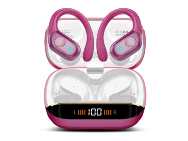 Wireless Earbuds Sports, 75Hrs Bluetooth 5.4 Headphones, Hi-Fi Stereo Bass Over Ear Buds Running Workout Gym, ENC Noise Cancelling Earphones with...