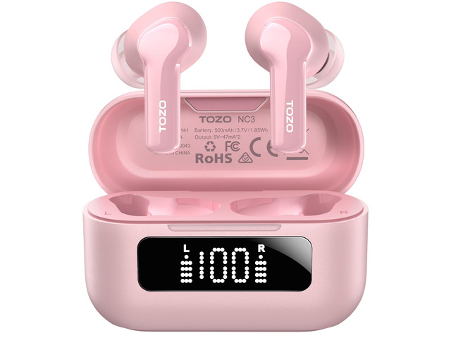 Hybrid Active Noise Cancelling in Ear Wireless Earbuds, 68H Playtime 6 Mics AI Clear Calls, LED Display, 32 Preset EQs App, Bluetooth 5.3...