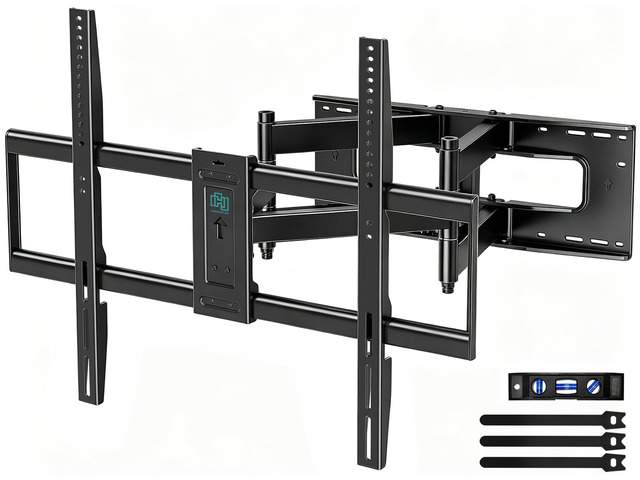 98 & 100 INCH TV Wall Mount,Heavy Duty Full Motion TV Bracket Preassembled, Holds 220lbs Max Load 300KG Overload Test, 30.2 Extension,Swivel & Tilt,...