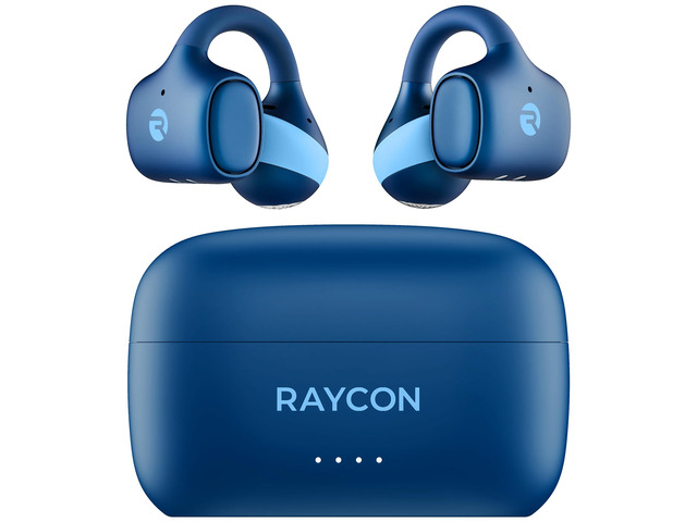 Everyday Clip On Earbuds, Open Ear & Water Resistant, 30Hr (Blue) Nickel-titanium Memory Metal Clip, Ipx5 Water Resistance, Open-Ear Clip Design