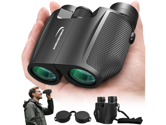 12x32 Compact Binoculars for Adults - Small Binoculars with FMC Lens & BAK4 Prism - Wide 273ft/1000yds Field of View - Easy Focus Binos for Bird...