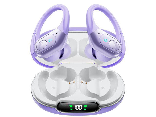 Active Noise Cancelling Earbuds Wireless Bluetooth Headphones Ear Buds 90Hrs Playback Stereo Bass Earphones with Mic Over-Ear Hooks IPX7 Waterproof...