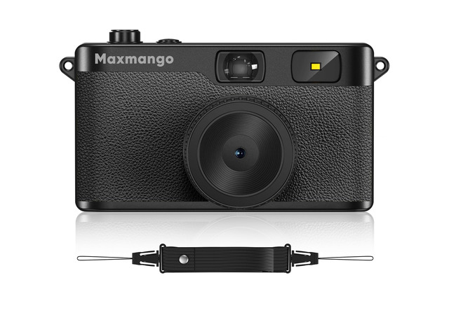 D53 Vintage Digital Camera - Retro Digital Camera 12MP Screenless Vintage Camera Disposable Camera Replacement Includes 8GB SD Card - Black