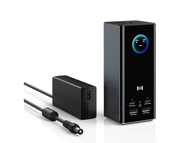 Smart Display Docking Station 3 Monitors,150W PD for Mac(Driver Required) Triple 4K@60Hz,USB-C Dock 3 Displays,3HDMI+2DP,10Gbps USB,2.5G Ethernet &...