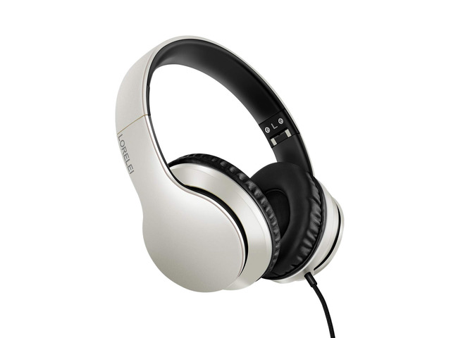 X6 Over-Ear Headphones With Microphone, Lightweight Foldable & Portable Stereo Bass With 1.45M No-Tangle, Wired for Smartphone Tablet MP3/4