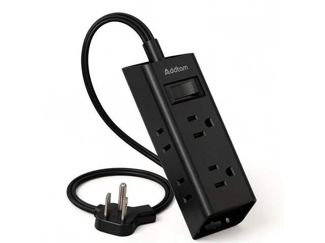 Flat Plug Power Strip with 6 Outlet Extender, 3 FT Extension Cord Flat Wall Plug with Multiple Outlets, No Surge Protector for Cruise Ship, Travel,...