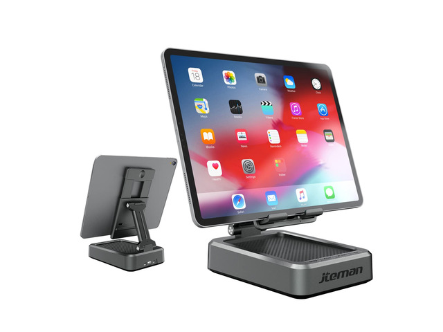 Wireless Bluetooth Speaker Tablet Stand, Adjustable with Bluetooth Speakers,Gifts for Women Men,Kitchen Gadget for Men,Compatible with Phones and...
