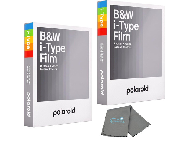 Polaroids Black & White Instant Film, 2 Pack, 16 Photos, B & W Film Works with Polaroid i-Type Cameras, Now, Now+, I-2, & Lab, Bundle with a Lens...