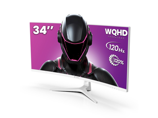 34' WQHD 120Hz Ultrawide Curved Gaming Monitor, 1500R, FreeSync, White VA Panel With 120%sRGB, Low Blue Light, -5°to20° Tilt, HDMI 2.0, DP 1.4,...