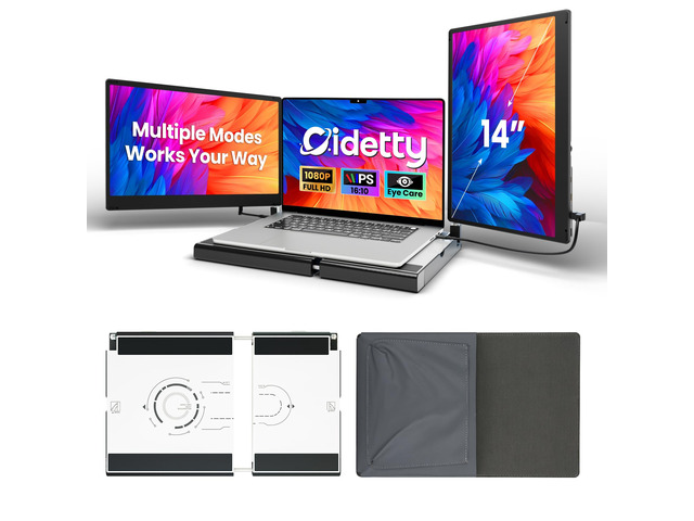 Upgraded Laptop Screen Extender Portable Monitor, 14' 1080P FHD IPS Screen,Monitor Extender for Laptop,Fit for 13-17' Laptops, Plug & Play...