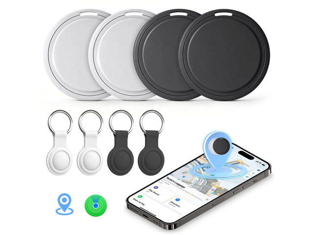 Air Tracker Tags 4Pack Smart Tracker for Keys with Apple Find My (iOS Only) Bluetooth Tracker Item Finder Smart Tag for Keys Luggage [Apple Find My...